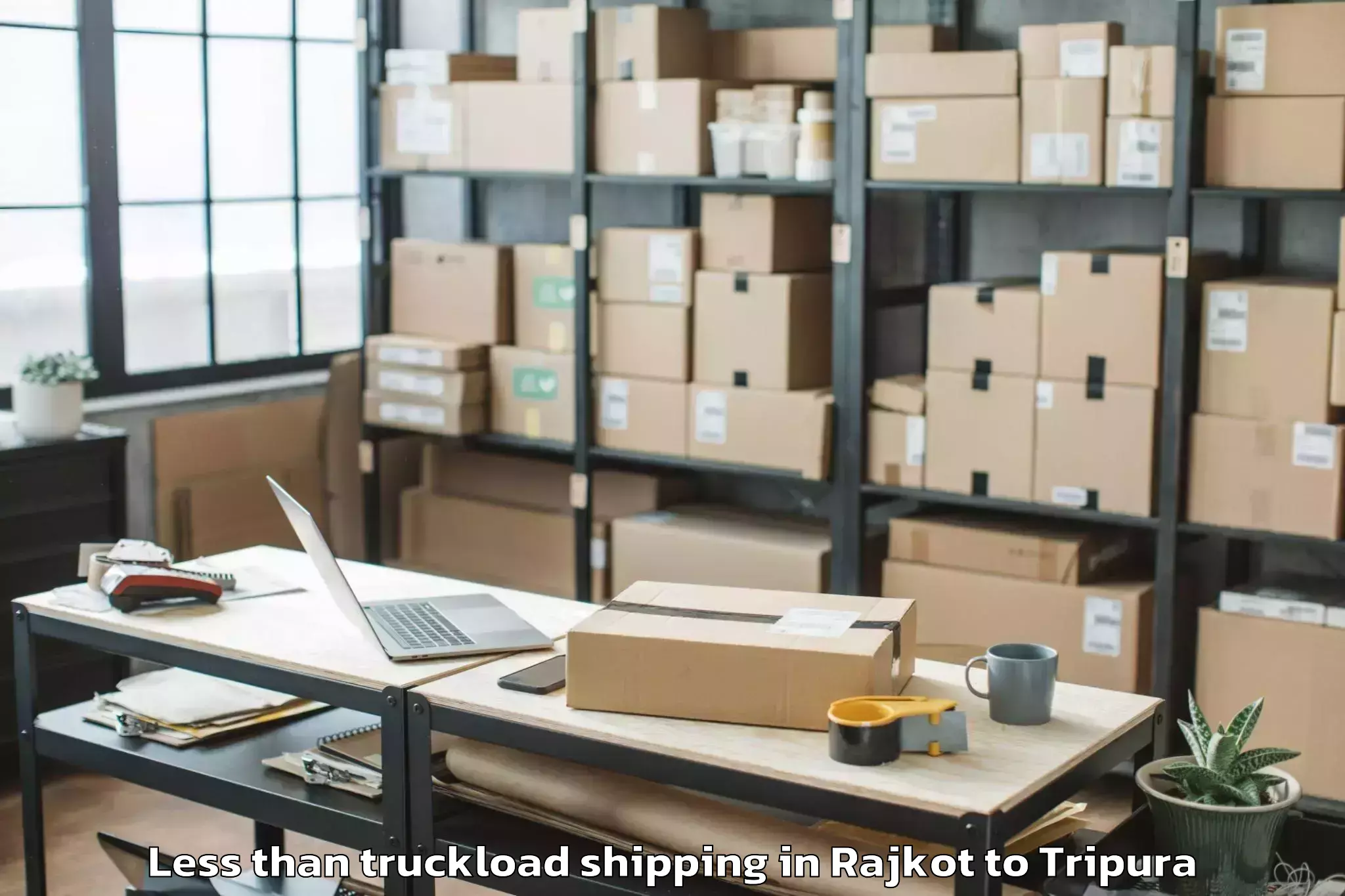 Affordable Rajkot to Jampuijala Less Than Truckload Shipping